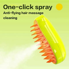 3-In-1 Steam Dog Cat Grooming Brush, Electric