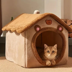 Folding Houses Removable Washable Cat Puppy Cave