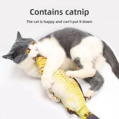 Plush Catnip Fish Toy Interactive Squeaky Chewable