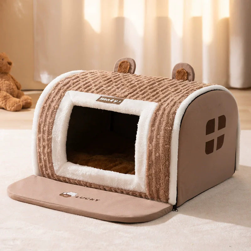 Winter Dog Kennel Warm House Mat Detachable