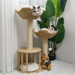 3-Tier Cat Tree Padded Plush Napping Perches