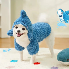 Pcs Cozy Shark Plush Pet Hoodie Thick