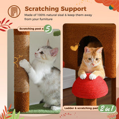 Cat Tree Floor To Ceiling Tower Adjustable