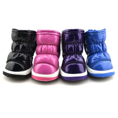 4-Piece/Set Pet Dog Winter Rain Shoes Waterproof