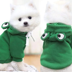 Dog Frog Shape Hoodies Pet Cat Coats