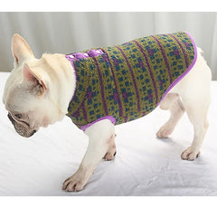 Fleece Dog Print For Warm Hoodies Suit