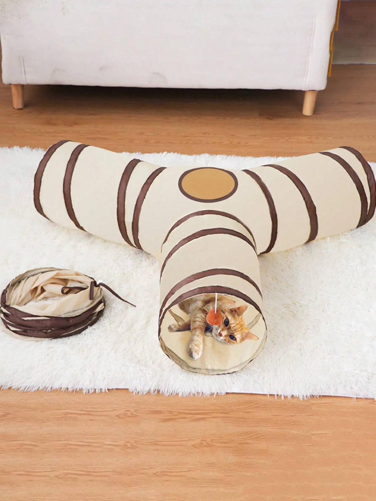 1Pc Foldable Cat Tunnel Detachable Play Sleep