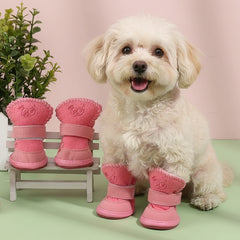 Set Of Pet Snow Boots Dog Shoes