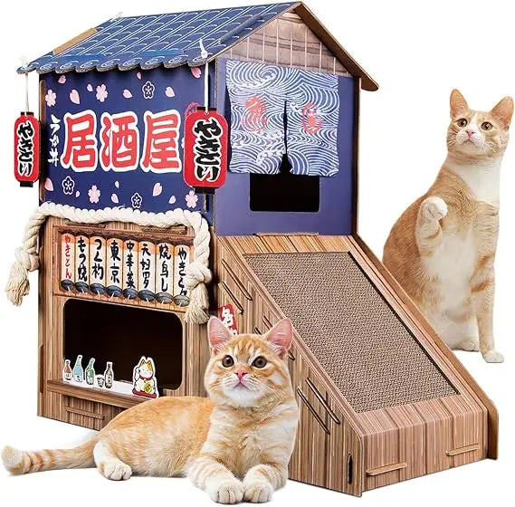 Cardboard Cat House For Indoor,Cat Scratcher House,Cat