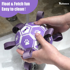 Dog Toys Soccer Ball With Straps, Interactive