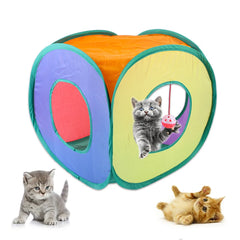 Square Cat Rainbow Tunnel Store Folding Pet