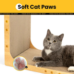 23 Inch L-Shape Cat Scratcher Wall Mounted