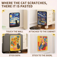 Durable Wall-Mounted Cat Scratching Post Mat Stitched