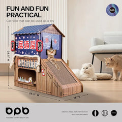 Cardboard Cat House For Indoor,Cat Scratcher House,Cat
