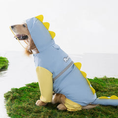 Large Dog Dinosaur Raincoat Four Legged Waterproof