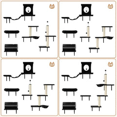 7-In-1 Wall Mounted Cat Climber Set