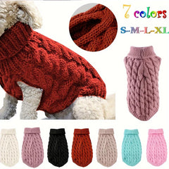 Comfortable Knitted Cat And Dog Sweater Soft