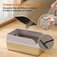1Pc Large Size Cat Litter Mat-Advanced Honeycomb