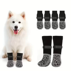 4-Piece Waterproof Dog Paw Protectors Anti-Slip Boots