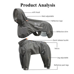 High-Quality Dog Pet Raincoat Snowsuit Waterproof Windproof
