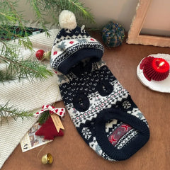 Christmas Hooded Sweater Autumn Winter Cat Dog