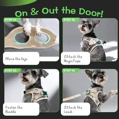 Expawler Plaid Harness Leash Set With Airtag