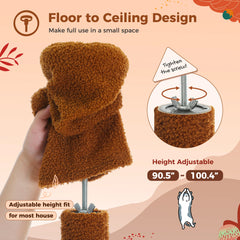 Cat Tree Floor To Ceiling Tower Adjustable