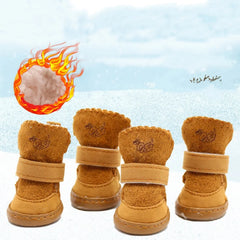 Set Of Pet Snow Boots Dog Shoes