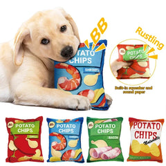 Funny Dog Toys Crisps Plush Filled Pets