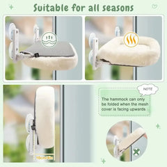 Winter Cat Hammock Window Habitat Sunbathing Glass