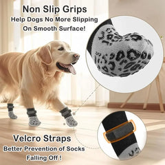 4-Piece Waterproof Dog Paw Protectors Anti-Slip Boots