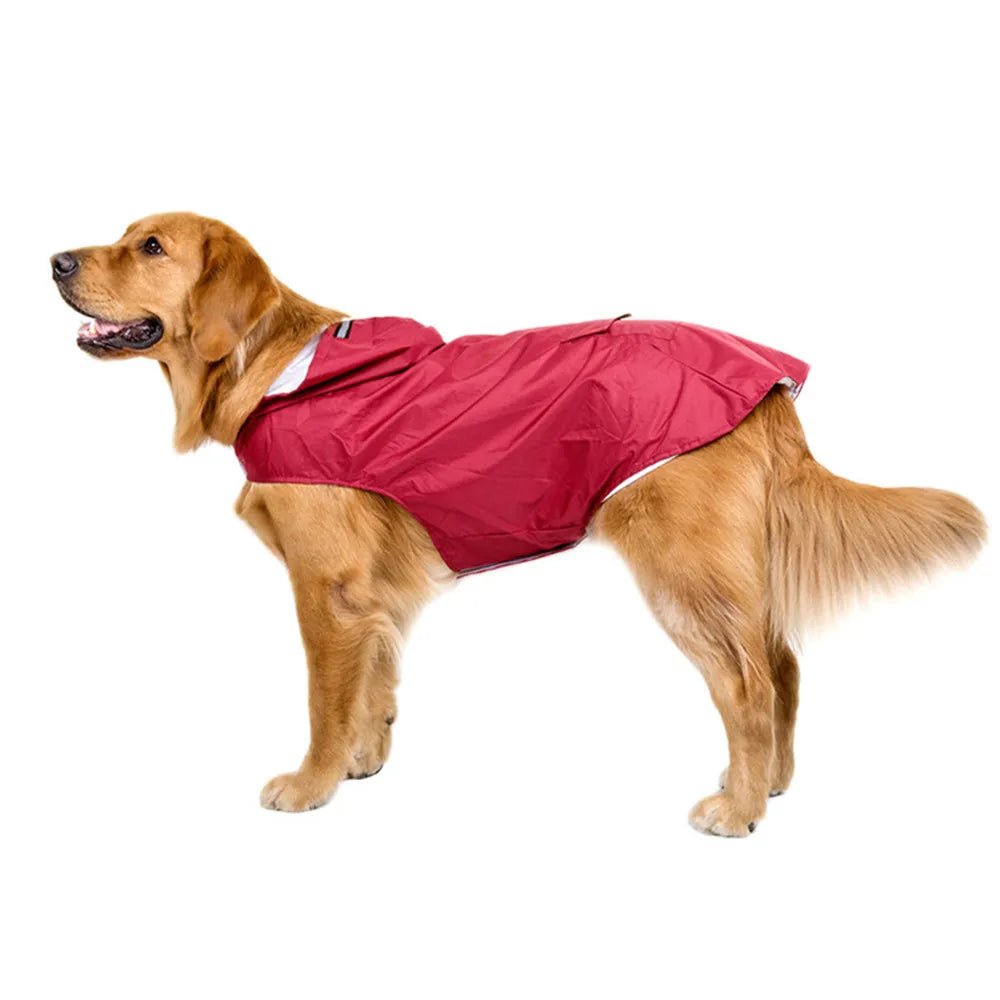 Dog Raincoat Jacket Reflective Waterproof Rain Poncho
