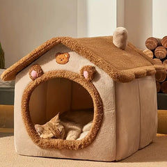Folding Houses Removable Washable Cat Puppy Cave