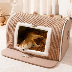 Winter Dog Kennel Warm House Mat Detachable