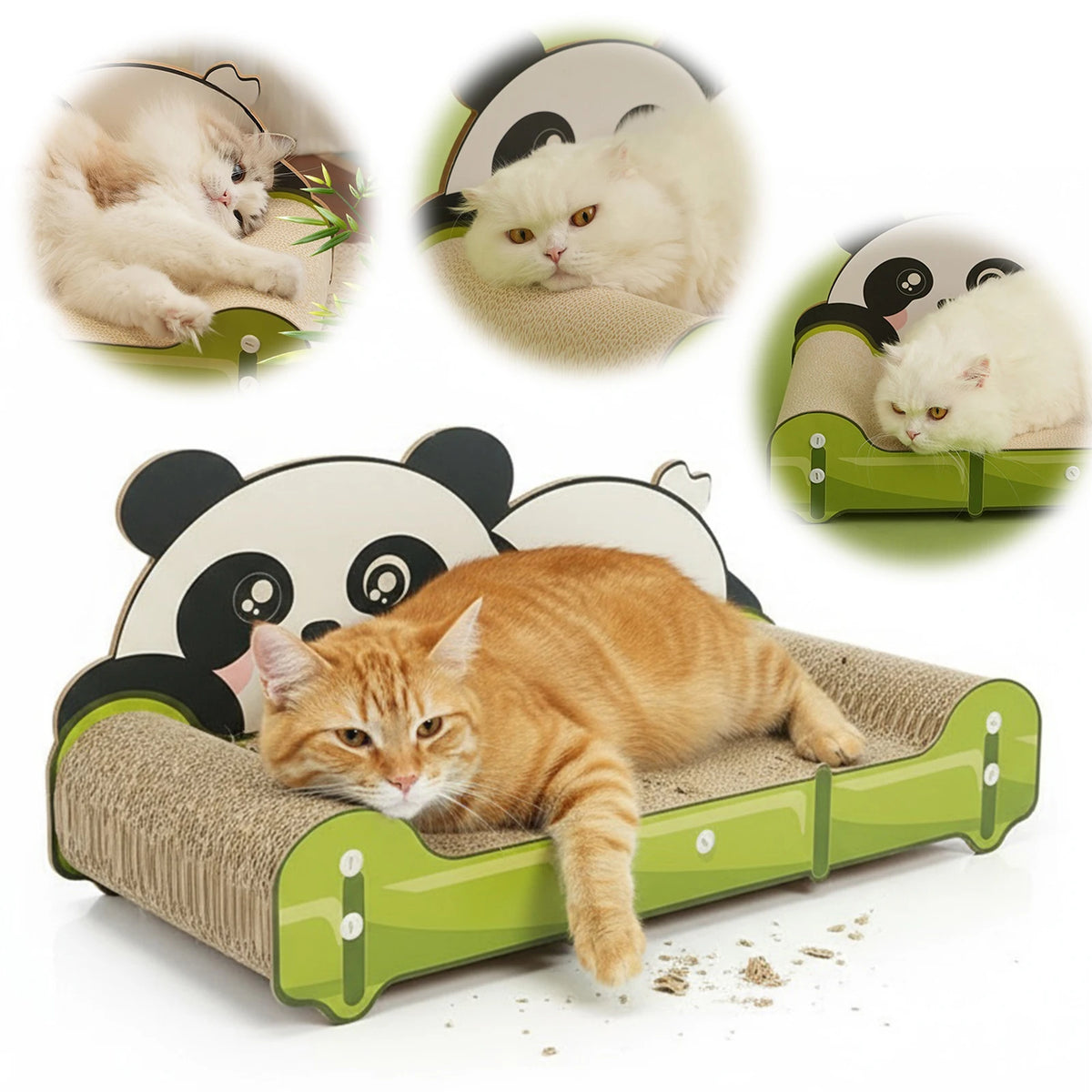 Bear Cat Couch Scratcher Cardboard Scratch Lounge