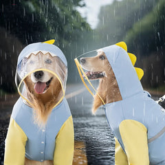Large Dog Dinosaur Raincoat Four Legged Waterproof