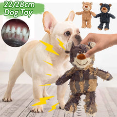 Squeaky Plush Bear Toy Indestructible Dog Interactive
