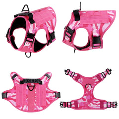 Military Pink Camouflage Dog Harness For Large