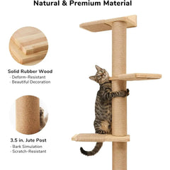 5-Level Wall-Mounted Cat Tower With Scratching Posts