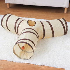 1Pc Cat Tunnel, Collapsible Tube With Play