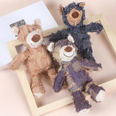 Squeaky Plush Bear Toy Indestructible Dog Interactive