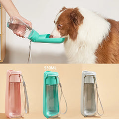 550Ml Fold Dog Water Bottle Twist Open