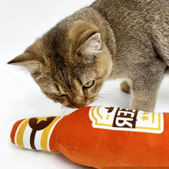 Beer Bottle Shaped Plush Dog Chew Toy