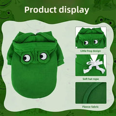 Dog Frog Shape Hoodies Pet Cat Coats