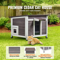 Succebuy Outdoor Cat House Weatherproof, Feral Shelter