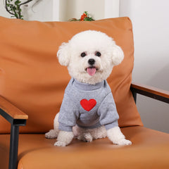 Winter Warm Small Dog Hoodie Love Medium