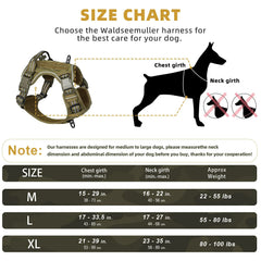 Tactical Dog Harness, No Pull Adjustable Breathable