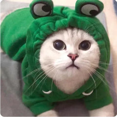 Dog Frog Shape Hoodies Pet Cat Coats