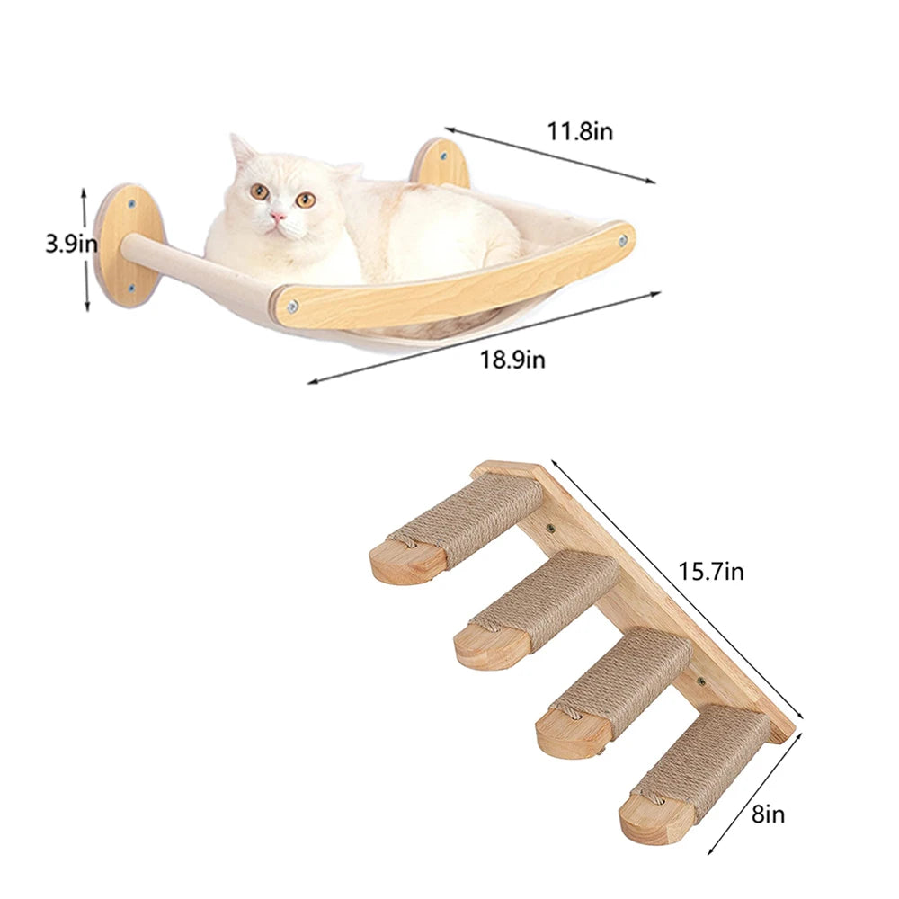 Cat Hammock And Stairway With Sisal Rope
