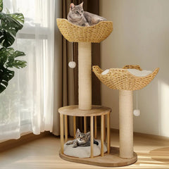 3-Tier Cat Tree Padded Plush Napping Perches
